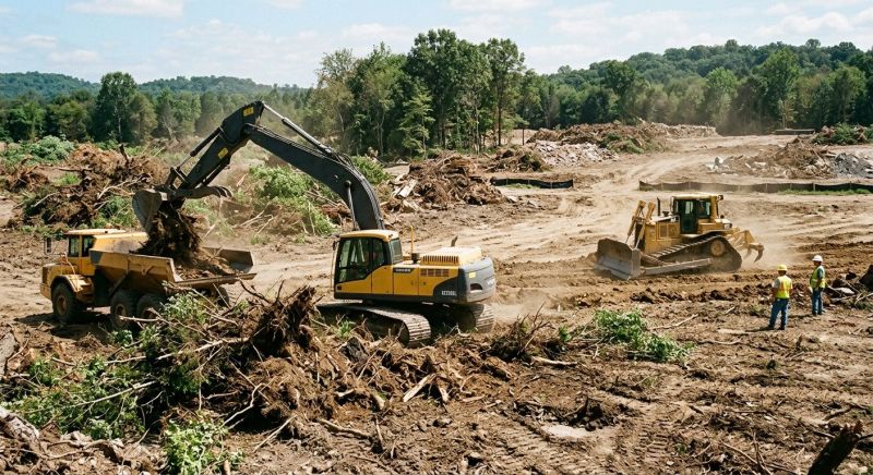 Construction Site Land Clearing in Houston, TX