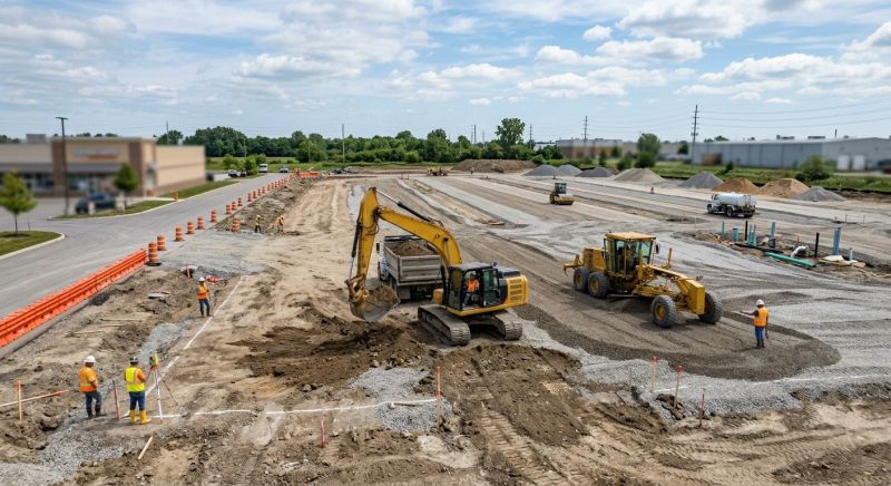 Parking Lot Site Preparation in Marietta, GA