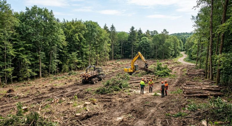 Pine Tree Clearing in Cumming, GA