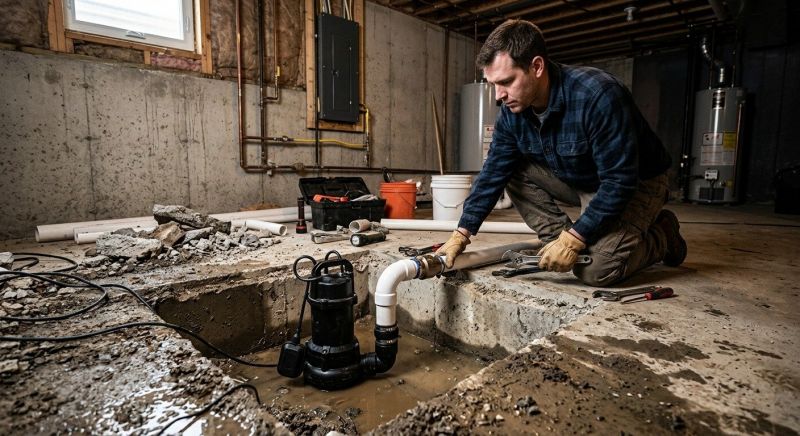 Sump Pump Relocation in Boston, MA